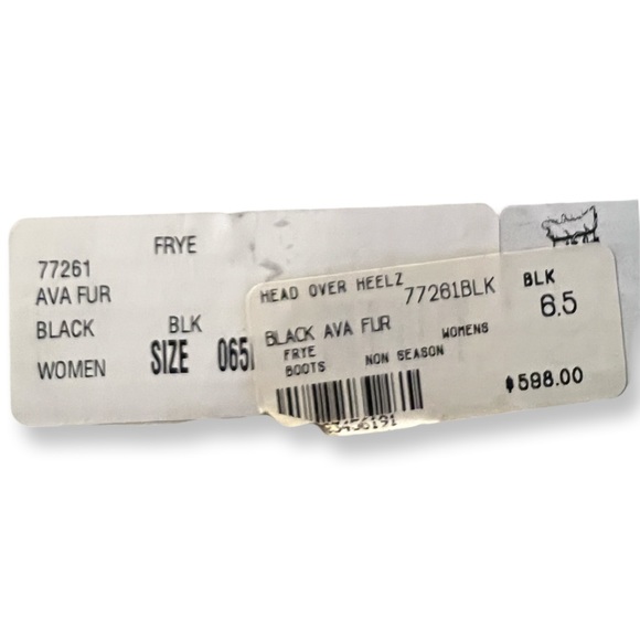 Frye Ava Rabbit Fur Leather Heeled Boot in Black - Picture 3 of 6